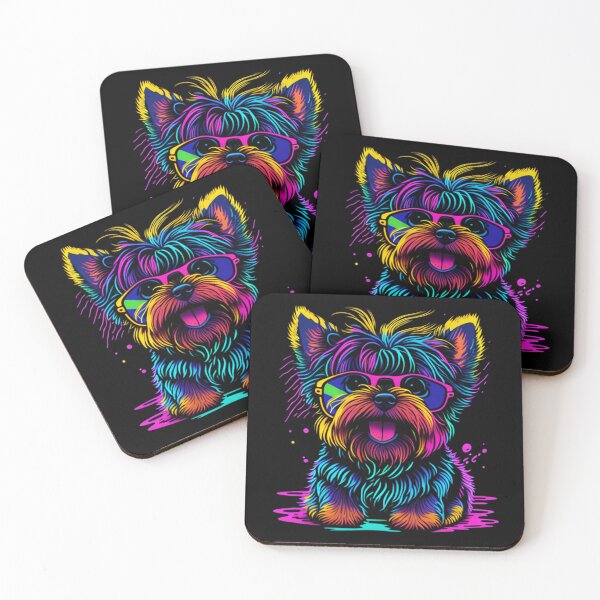 Item preview, Colorful Abstract Yorkie designed and sold by Meliafroggy.