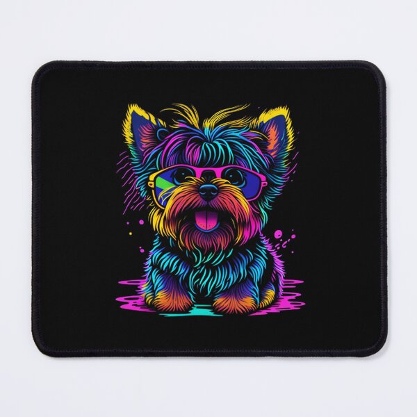 Item preview, Colorful Abstract Yorkie designed and sold by Meliafroggy.