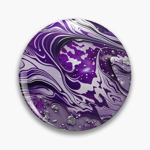 Item preview, Silver & Purple Marble Symphony #6 designed and sold by BirdsnStuff.