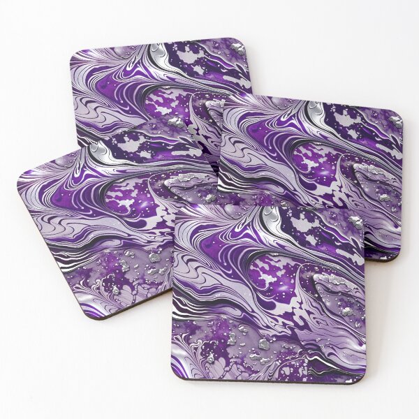 Item preview, Silver & Purple Marble Symphony #6 designed and sold by BirdsnStuff.
