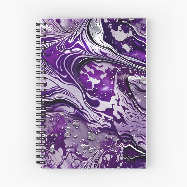 Item preview, Silver & Purple Marble Symphony #6 designed and sold by BirdsnStuff.