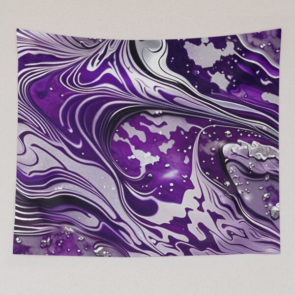 Item preview, Silver & Purple Marble Symphony #6 designed and sold by BirdsnStuff.