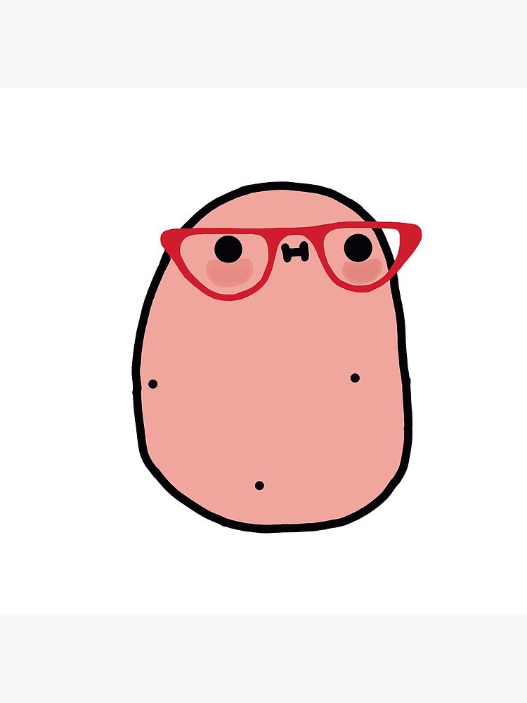 Kawaii Potato with glasses Postcard for Sale by HI-design