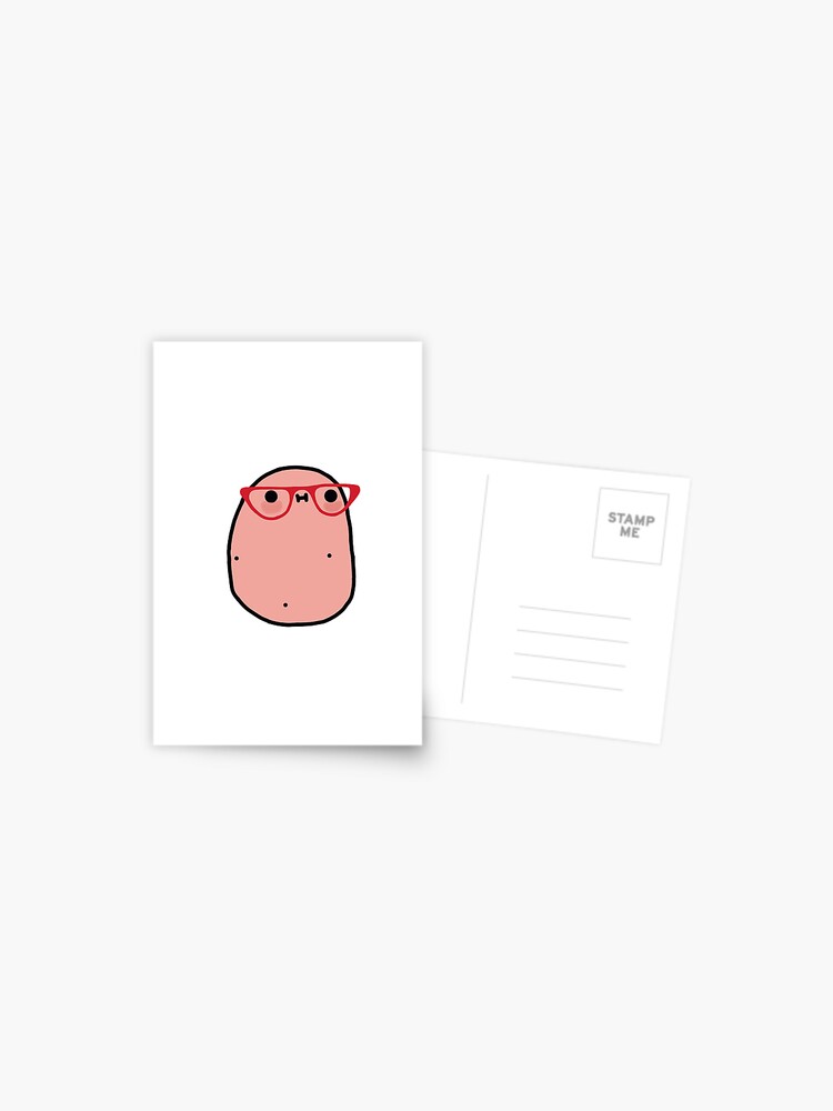 Kawaii Potato with glasses Postcard for Sale by HI-design