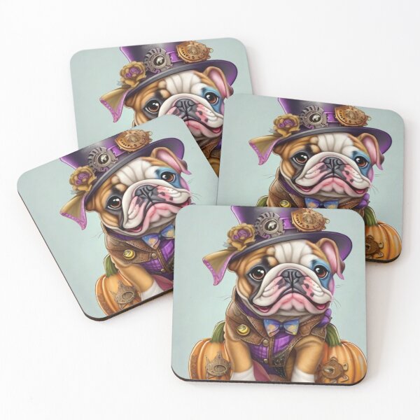 Item preview, Bulldog Puppy Celebrating Halloween designed and sold by Wolfheartart.