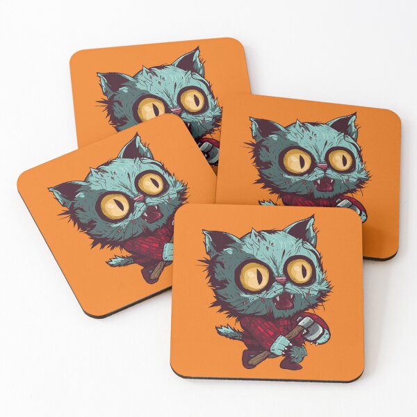 Item preview, Zombie Lumberjack Cat designed and sold by KilkennyCat Art.