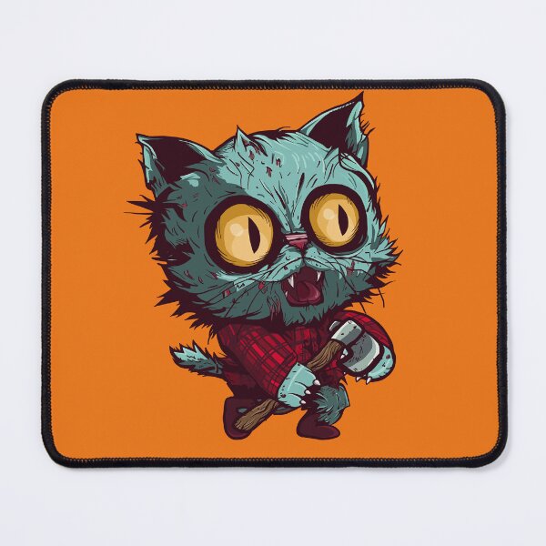 Item preview, Zombie Lumberjack Cat designed and sold by KilkennyCat Art.