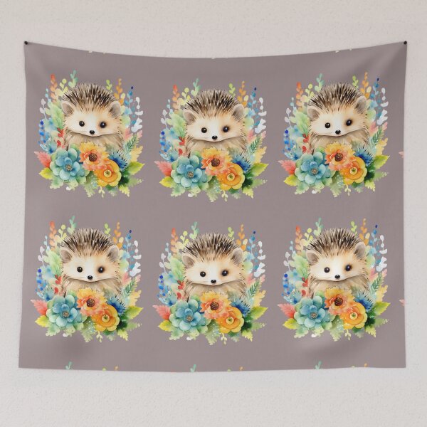 Item preview, Kawaii Hedgehog and Flower designed and sold by MarcinCollie.