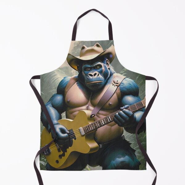 Item preview, a cool cowboy gorilla playing guitar in the jungle designed and sold by Pelzi100.