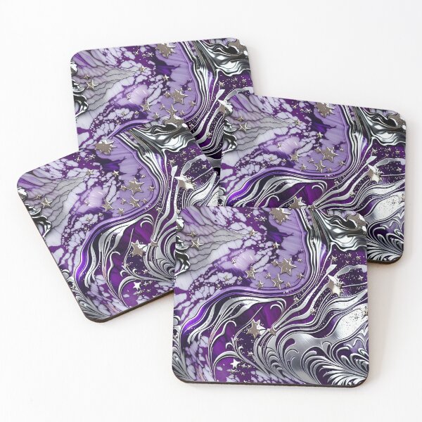 Item preview, Silver & Purple Marble Symphony #7 designed and sold by BirdsnStuff.