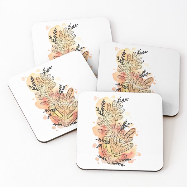 Item preview, Orange Watercolor Leafage Bob designed and sold by BEATRIZKOBORI.