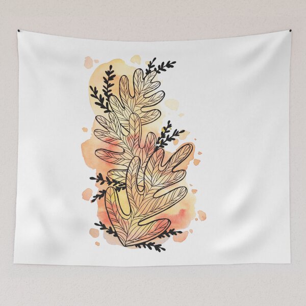 Item preview, Orange Watercolor Leafage Bob designed and sold by BEATRIZKOBORI.
