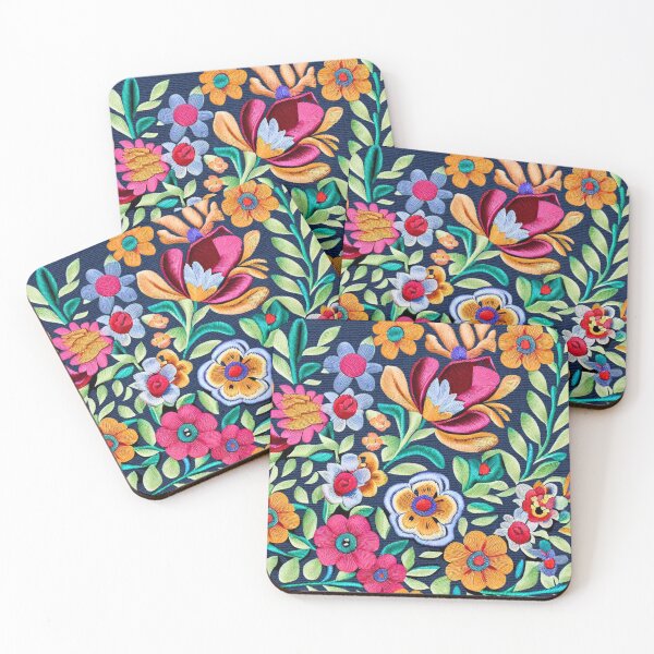 Item preview, Folk Art Realsitic Embroidered European Flowers designed and sold by RachelRebel.