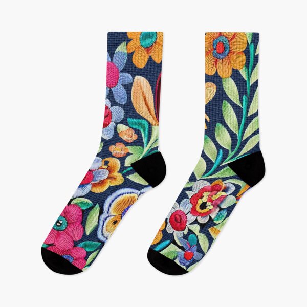 Item preview, Folk Art Realsitic Embroidered European Flowers designed and sold by RachelRebel.