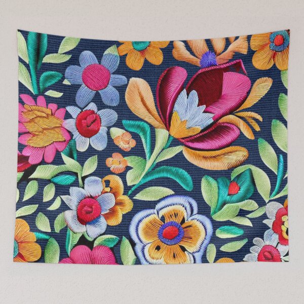 Item preview, Folk Art Realsitic Embroidered European Flowers designed and sold by RachelRebel.