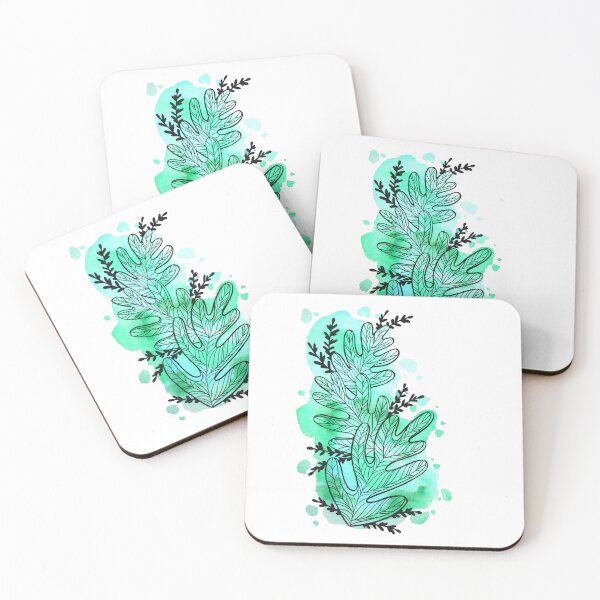 Item preview, Green Watercolor Leafage Bob designed and sold by BEATRIZKOBORI.