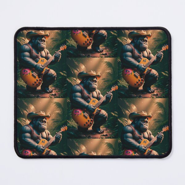 Item preview, a cool cowboy gorilla playing guitar in the jungle designed and sold by Pelzi100.