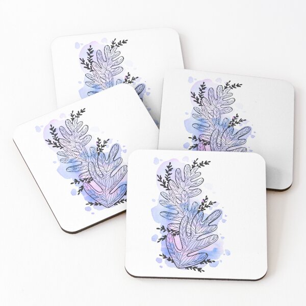 Item preview, Blue Watercolor Leafage Bob designed and sold by BEATRIZKOBORI.