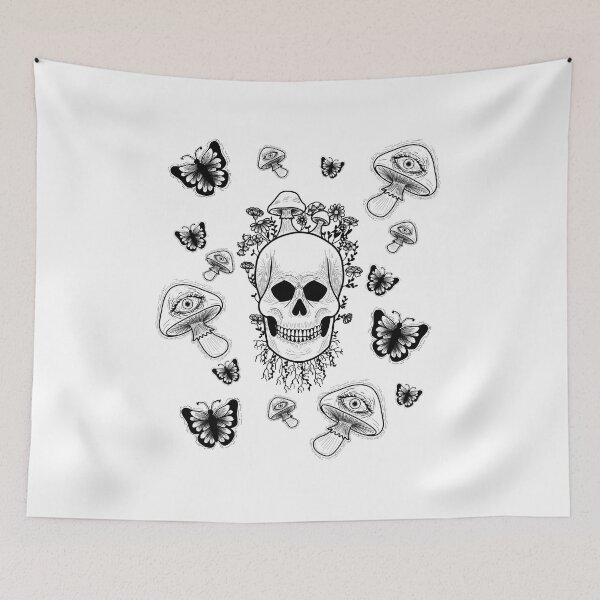 Item preview, Woodland Fairy Skull in black designed and sold by urlocalwitch111.