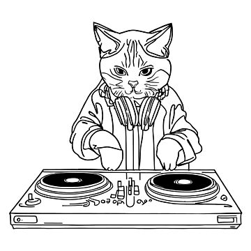 How to draw Cute Pusheen the cat DJ 