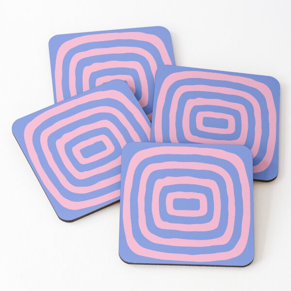 Item preview, Retro Mid Century Atomic Rings 122 Blue and Pink designed and sold by tonymagnerart.
