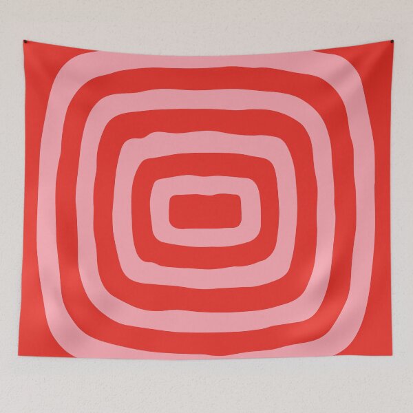 Item preview, Retro Mid Century Atomic Rings 123 Red and Pink designed and sold by tonymagnerart.