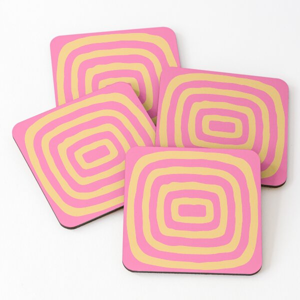 Item preview, Retro Mid Century Atomic Rings 124 Yellow and Pink designed and sold by tonymagnerart.
