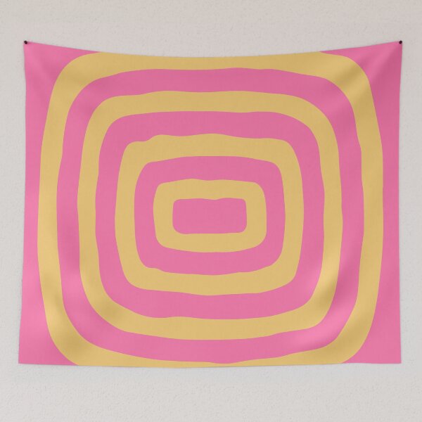 Item preview, Retro Mid Century Atomic Rings 124 Yellow and Pink designed and sold by tonymagnerart.