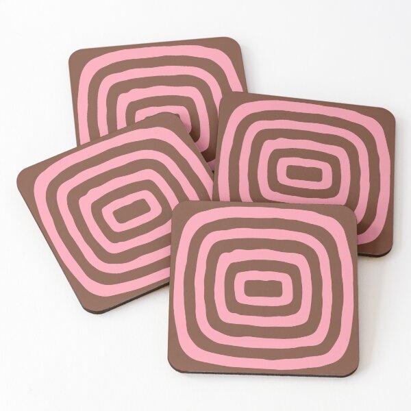 Item preview, Retro Mid Century Atomic Rings 125 Brown and Pink designed and sold by tonymagnerart.