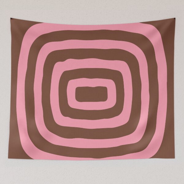 Item preview, Retro Mid Century Atomic Rings 125 Brown and Pink designed and sold by tonymagnerart.