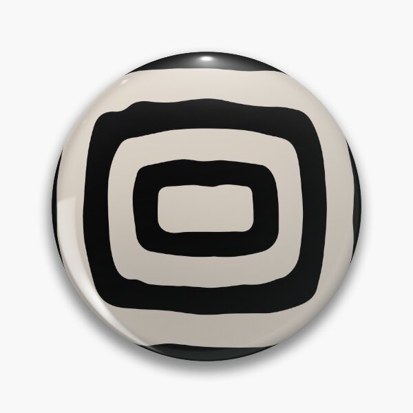 Item preview, Retro Mid Century Atomic Rings 126 Black and Linen White designed and sold by tonymagnerart.