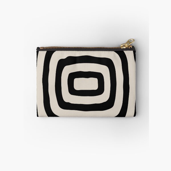 Item preview, Retro Mid Century Atomic Rings 126 Black and Linen White designed and sold by tonymagnerart.