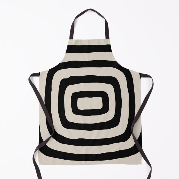 Item preview, Retro Mid Century Atomic Rings 126 Black and Linen White designed and sold by tonymagnerart.