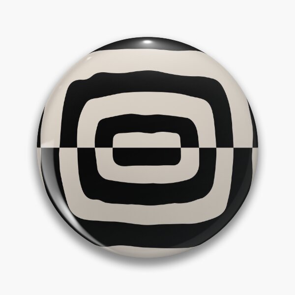 Item preview, Retro Mid Century Atomic Rings 127 Black and Linen White designed and sold by tonymagnerart.