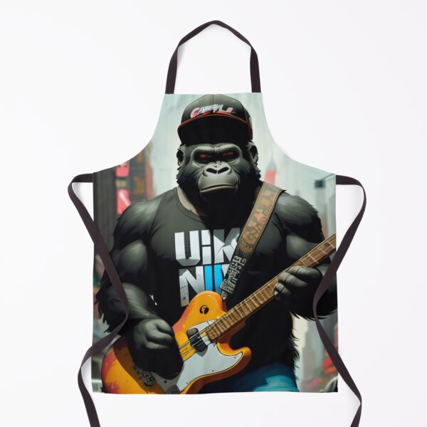 Item preview, a cool gorilla playing guitar in the city designed and sold by Pelzi100.