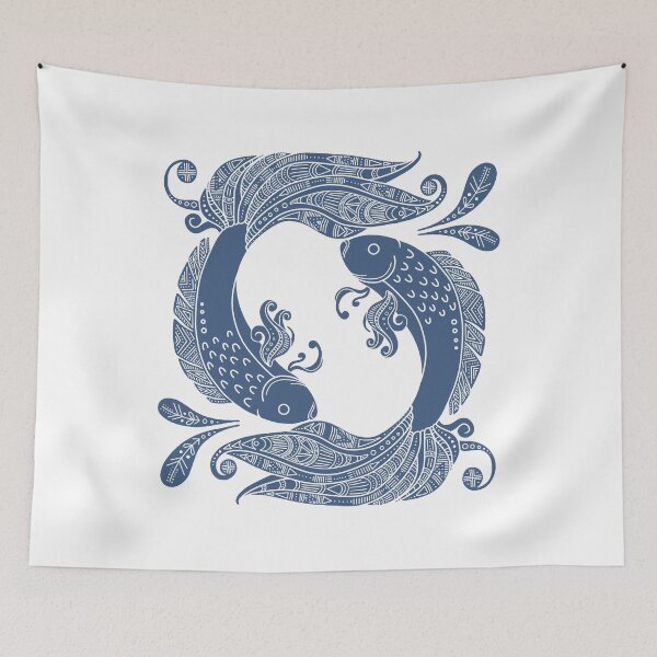 Item preview, Blue Zodiac Pisces designed and sold by Anja Steiner.