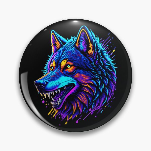 Item preview, Colorful Abstract Wolf designed and sold by Meliafroggy.