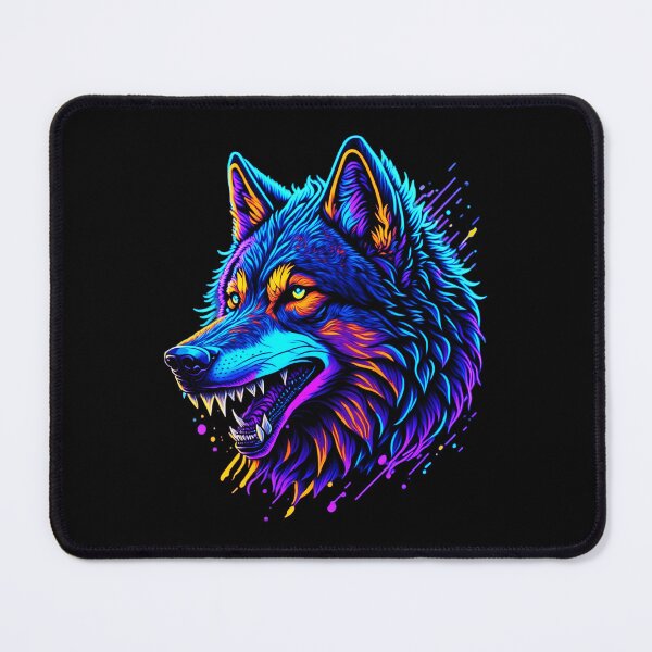 Item preview, Colorful Abstract Wolf designed and sold by Meliafroggy.