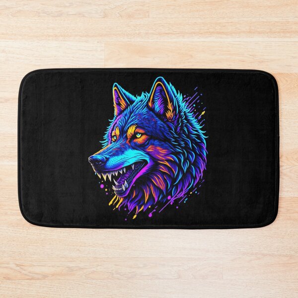 Item preview, Colorful Abstract Wolf designed and sold by Meliafroggy.