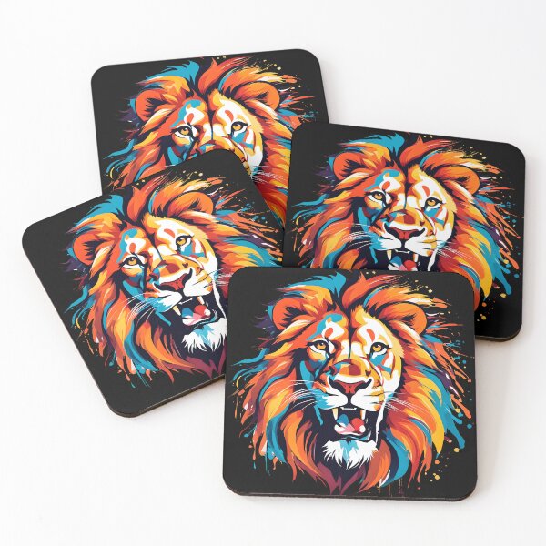 Item preview, colorful lion designed and sold by Transeunte.