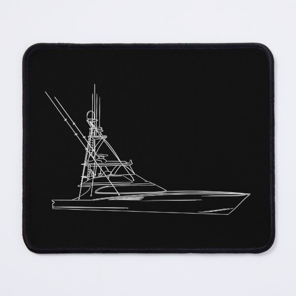 Item preview, Sport Fishing Boat Sketch - White designed and sold by Michael Garber.