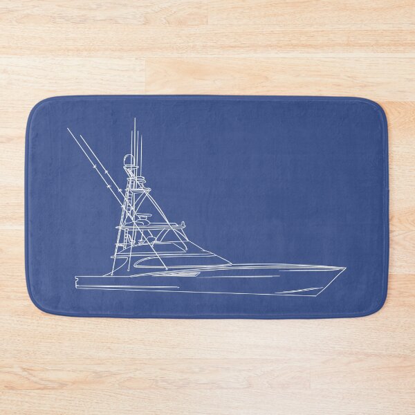 Item preview, Sport Fishing Boat Sketch - White designed and sold by Michael Garber.