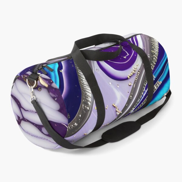 Item preview, Blue, Turquoise, Silver & Purple Marble Symphony #8 designed and sold by BirdsnStuff.