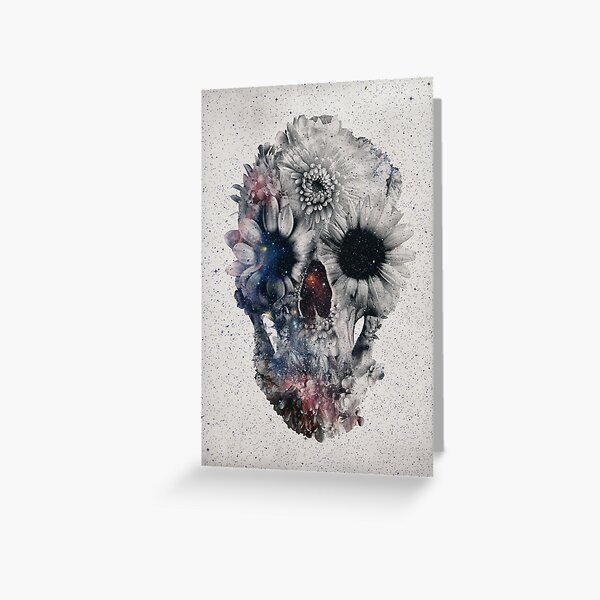 Floral Skull 2 Greeting Card