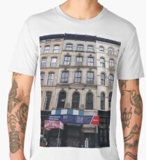 Subway station, New York, Brooklyn, Manhattan, New York City, Buildings, streets, trees Men's Premium T-Shirt