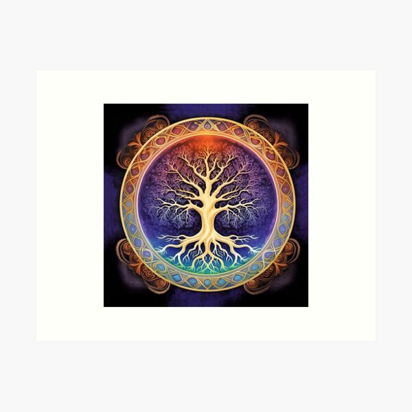 Chakra Tree Art Print by The Village Muse