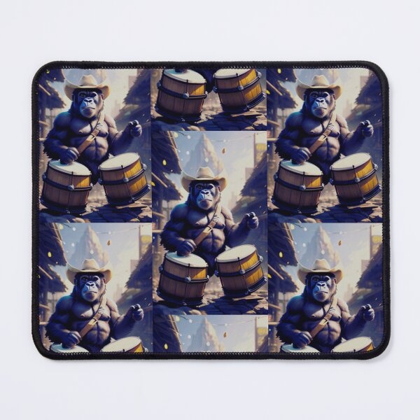 Item preview, a cool gorilla playing drums designed and sold by Pelzi100.