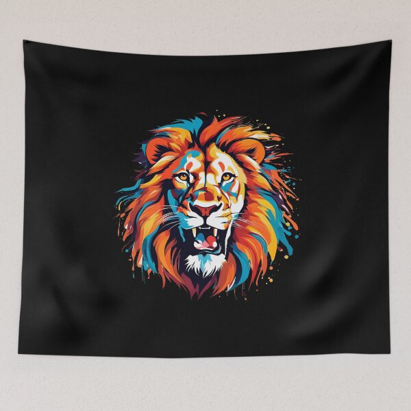 Item preview, colorful lion designed and sold by Transeunte.