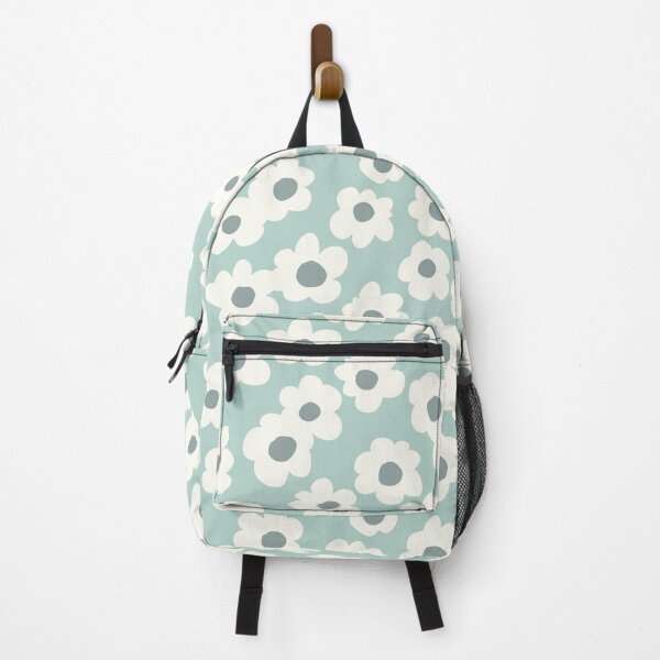 Item preview, Boho daisy flower pattern backpack designed and sold by baggageboutique.