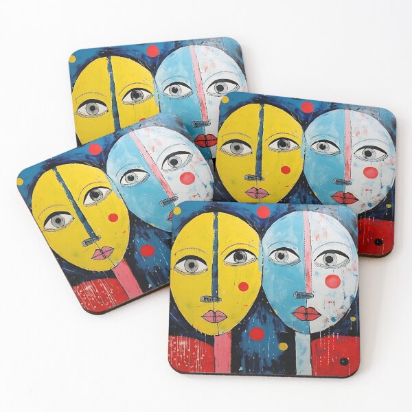 Item preview, Dual Expressions: A Witty Contemporary Painting designed and sold by vadimcarazan.